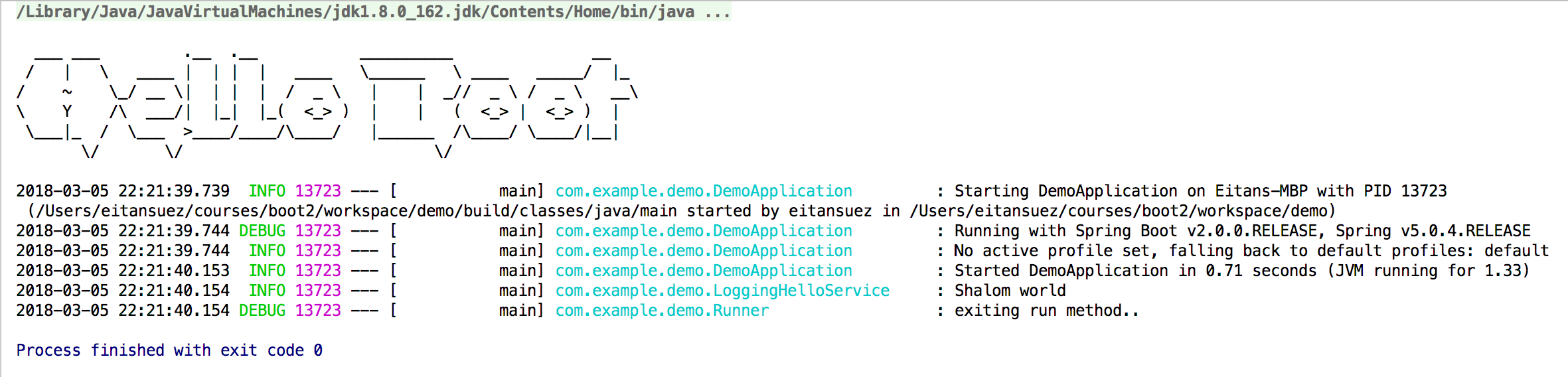 console output envvar