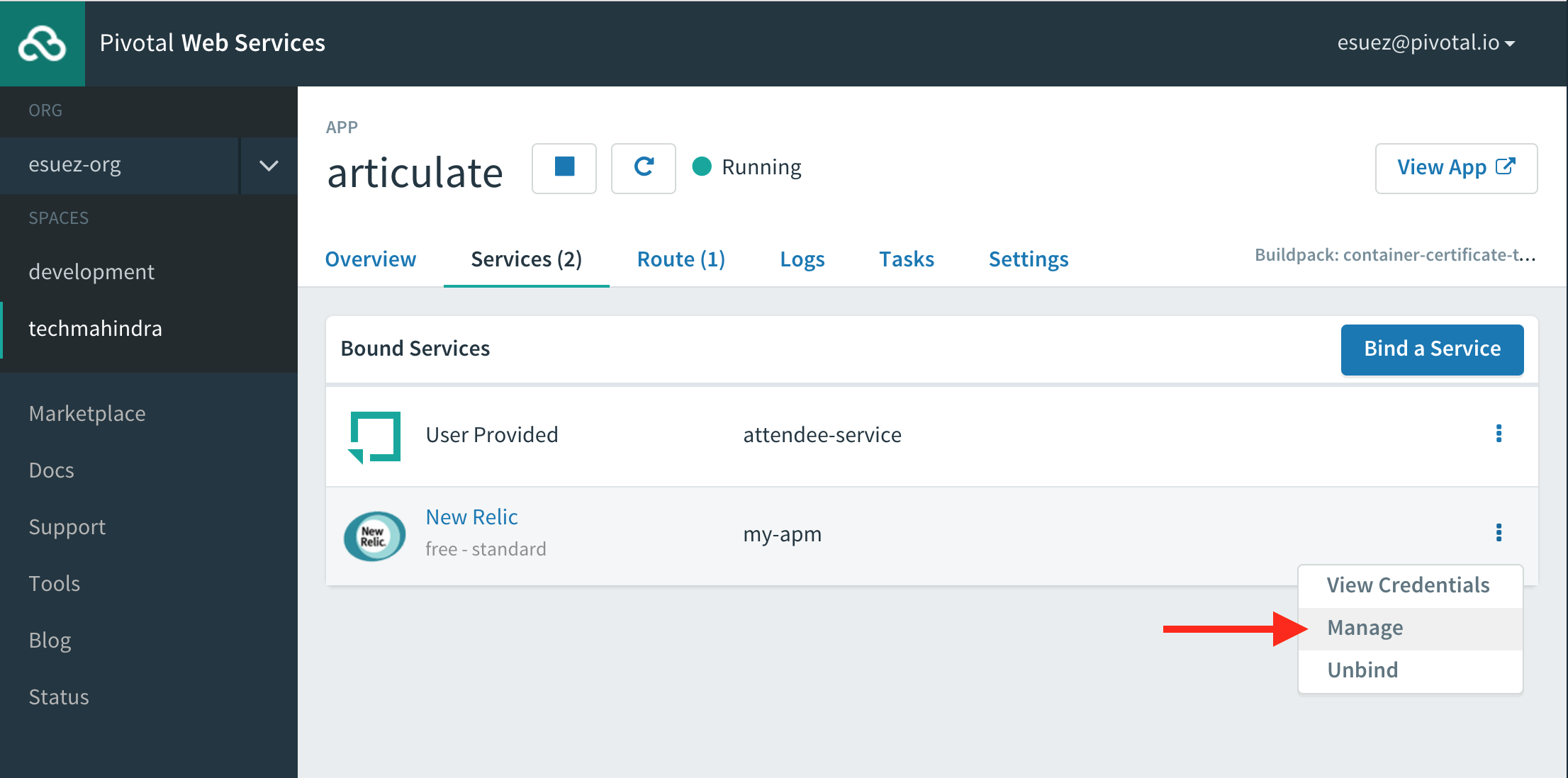 Manage New Relic