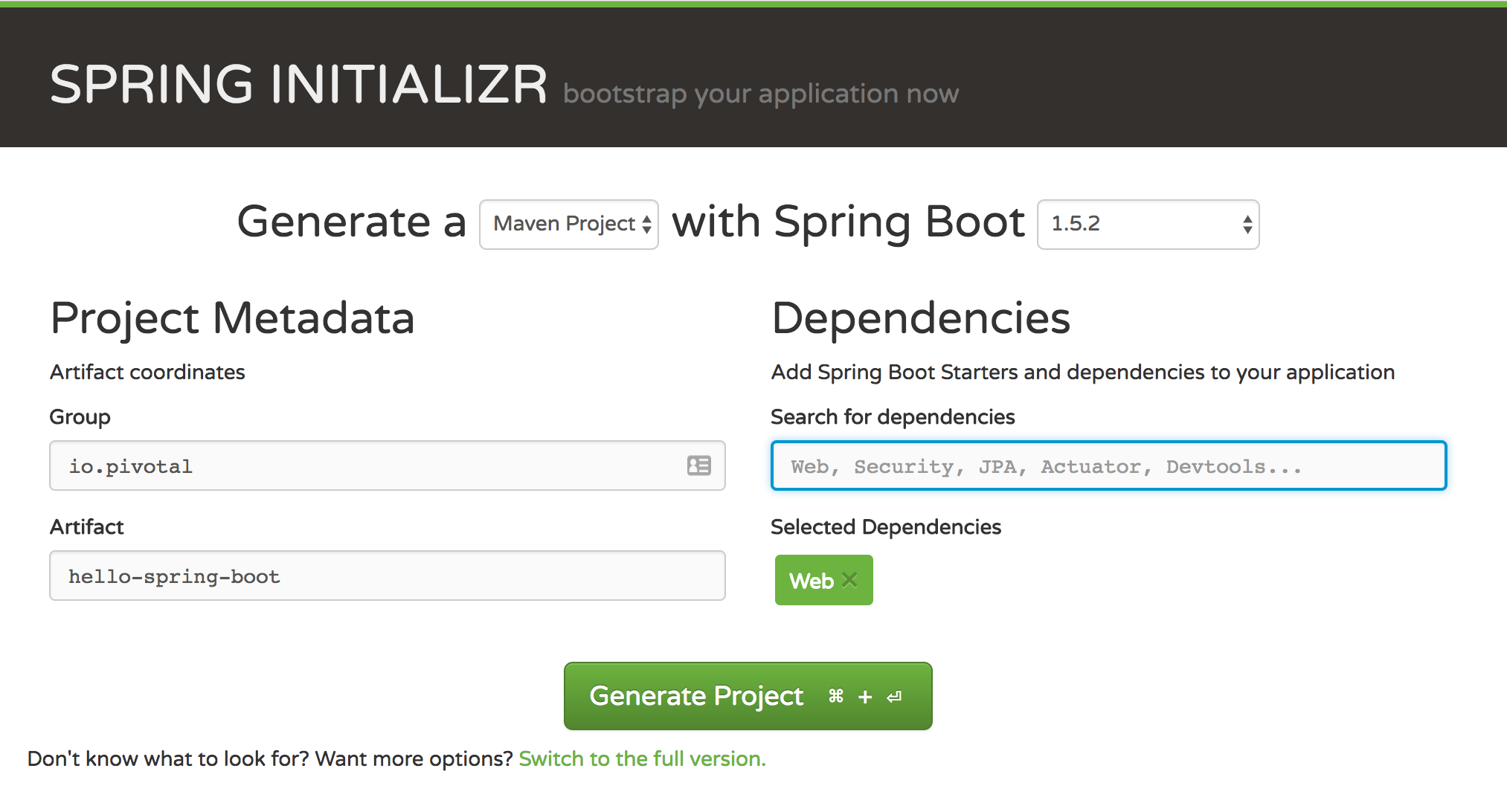 Spring Initializr