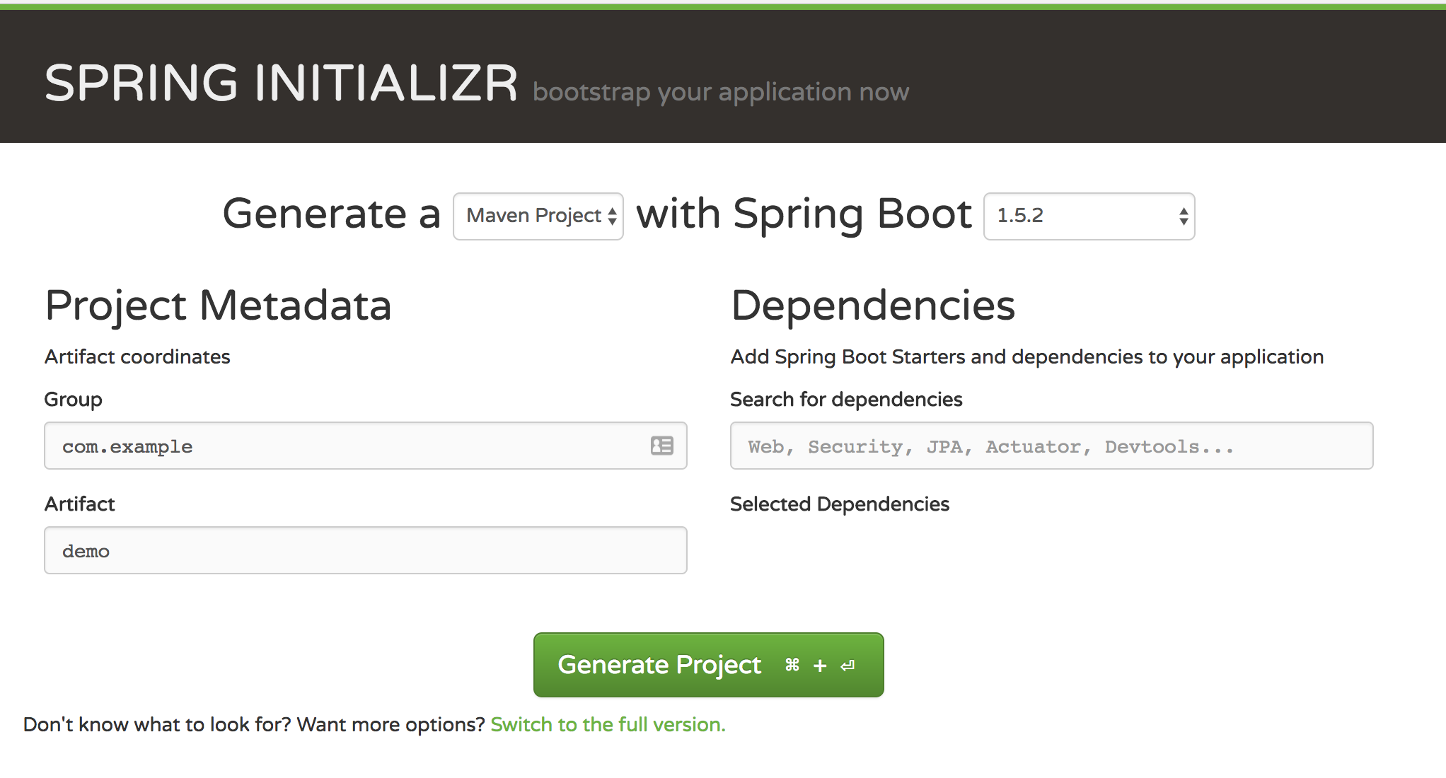 Spring Initializr