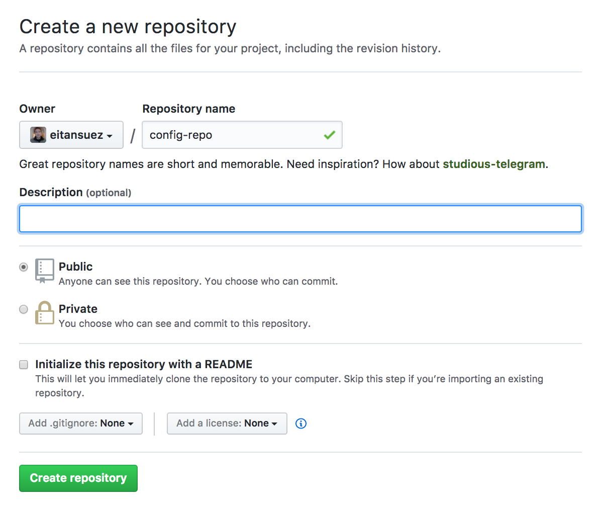 create repository